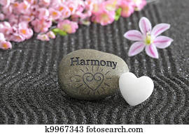stone of harmony in zen garden