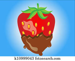 Drawing of Chocolate-dipped strawberry, artwork u30724503 - Search