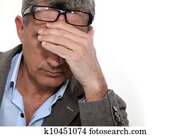 Stressed man
