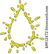 Stylized olive oil drop. Stylized olive oil drop.