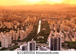 sundown, em, beijing, china