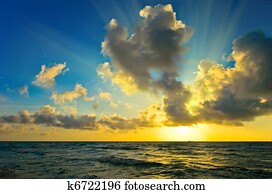 Sunrise over Atlantic ocean