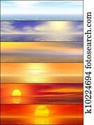 Sunshine seascape header set Sunshine seascape header set