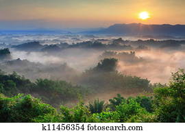 Sunshine with mountain