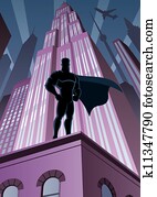 Superhero in City Superhero in City
