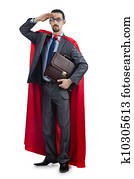 Superman isolated on the white background Superman isolated on the white background
