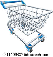 Supermarket shopping cart trolley Supermarket shopping cart trolley
