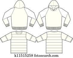 Hooded sweater vector illustration. Clipart | k5086083 | Fotosearch