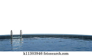 Swimming pool isolated on white Swimming pool isolated on white