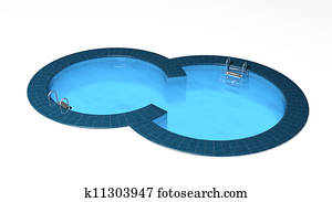Swimming pool isolated on white Swimming pool isolated on white