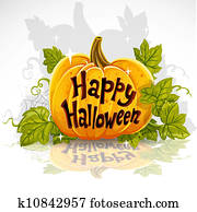 szczęśliwy, halloween, wykrawać, dynia