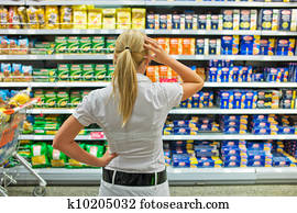 sélection, dans, a, supermarché