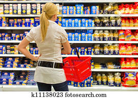 sélection, dans, a, supermarché