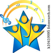 Teamwork singing talents logo Teamwork singing talents logo