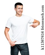 Teenager With Blank White Shirt
