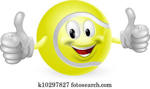 tennisball, maskottchen tennisball, maskottchen