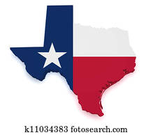 Texas Map 3d Shape Texas Map 3d Shape