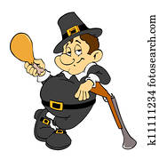 Thanksgiving Pilgrim With Turkey Thanksgiving Pilgrim With Turkey