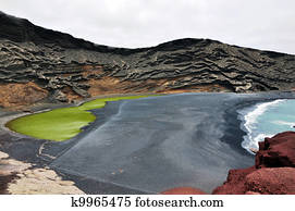 The green lake in Lanzarote The green lake in Lanzarote