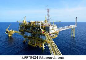 The oil rig. The oil rig.