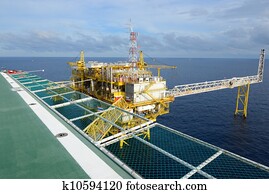 The oil rig. The oil rig.