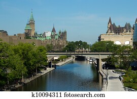 The Rideau Canal in Ottawa, Canada