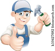 Thumbs up carpenter or builder Thumbs up carpenter or builder
