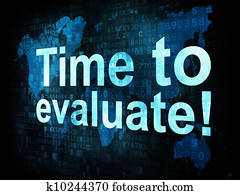 Time concept: pixelated words Time to evaluate on digital screen, 3d render