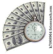 Time is money. 3d generated image