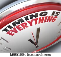 Timing is Everything Words on Clock Punctual Speed