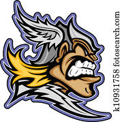 Titan Mascot with Winged Helmet Graphic Vector Illustration Titan Mascot with Winged Helmet Graphic Vector Illustration