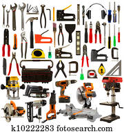 Tools Isolated on a White Background Tools Isolated on a White Background