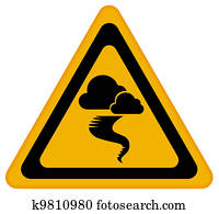 Tornado warning sign Tornado warning sign