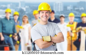 trabalhador construção, man.