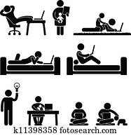 trabalhe lar, escritório, liberdade