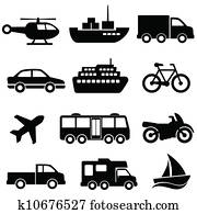 Transportation icon set Transportation icon set