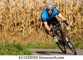 triathlete, em, ciclismo