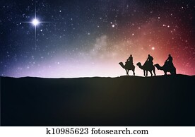 trois hommes sages, et, étoile