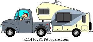 Truck and 5th wheel trailer Truck and 5th wheel trailer
