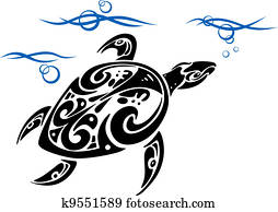 Turtle in sea water Turtle in sea water