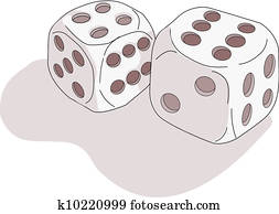 Two brown dice Two brown dice