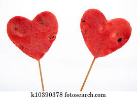 two watermelon heart two watermelon heart