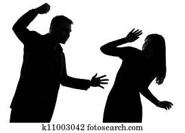 uno, pareja, hombre y mujer, violencia doméstica