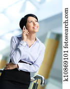 unternehmerin, reden, telefon