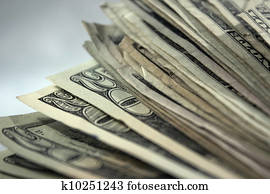 US Money Stack Background 1