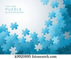 Vector background made from blue puzzle pieces Vector background made from blue puzzle pieces