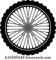vector bike wheel black silhouette vector bike wheel black silhouette