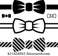 vector bow tie black symbols vector bow tie black symbols