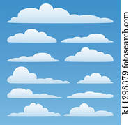 vector  clouds in the sky 