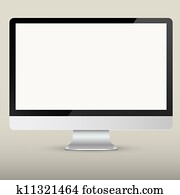 Vector empty computer screen Vector empty computer screen